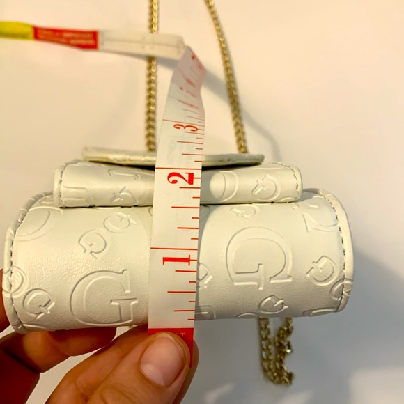 Guess White G Gold Chain Crossbody Small Purse - Picture 6 of 8